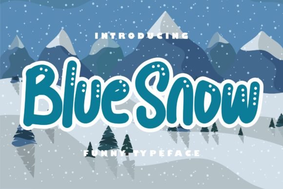 Blue Snow Font - Featured Image