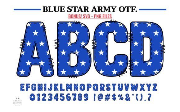 Blue Star Army Font - Featured Image