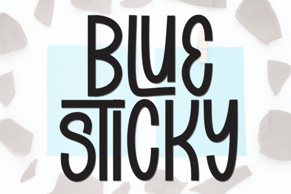 Blue Sticky Font - Featured Image