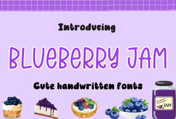 Blueberry Jam Font - Featured Image