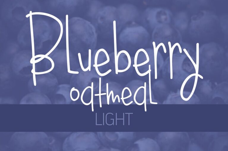 Blueberry Oatmeal Light Font - Featured Image