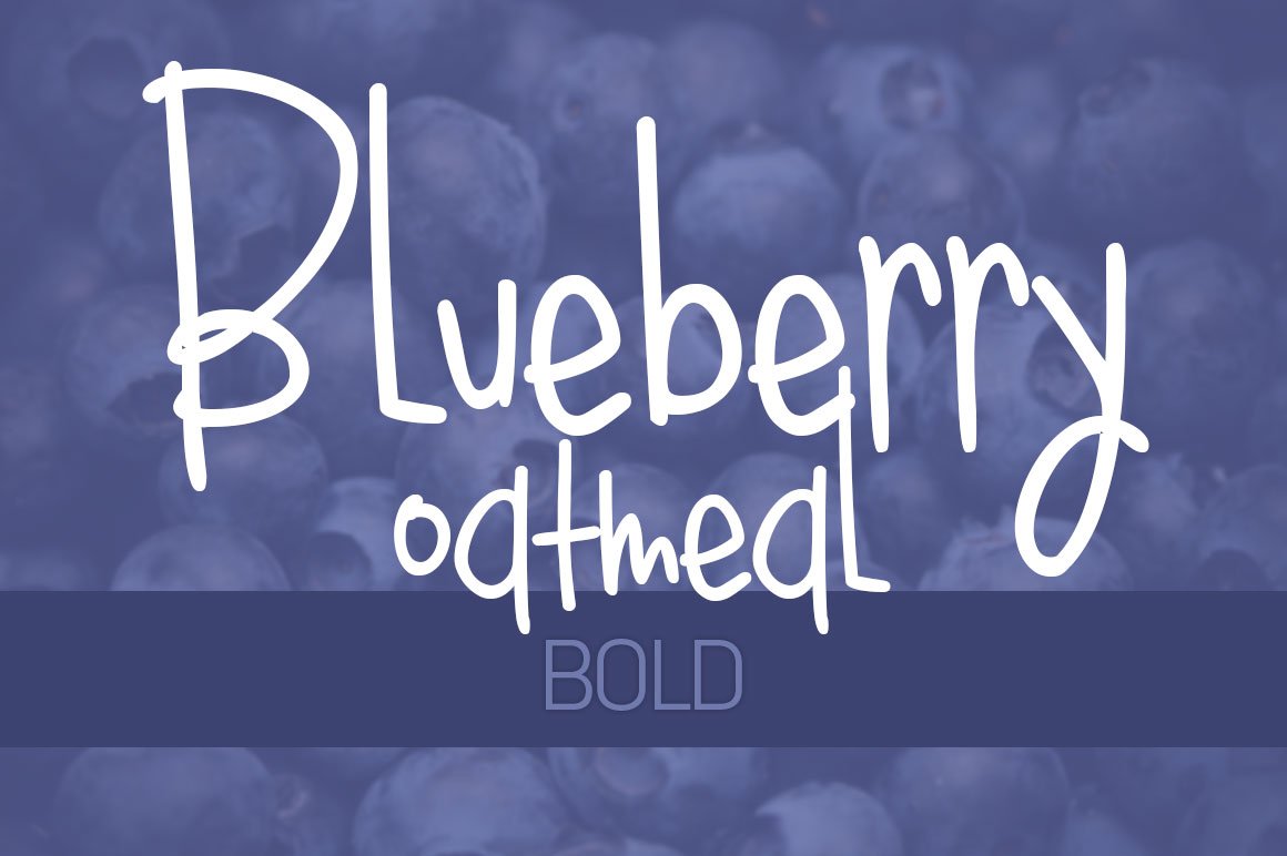 Bluebery Oatmeal Bold Font - Featured Image