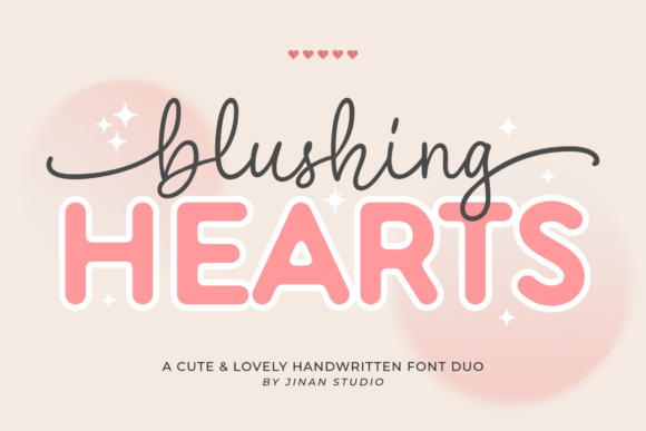 Blushing Hearts Duo Font - Featured Image