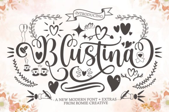 Blustina Script Font - Featured Image