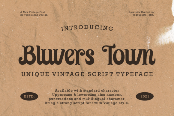 Bluvers Town Font - Featured Image