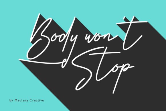 Body Won't Stop Font - Featured Image