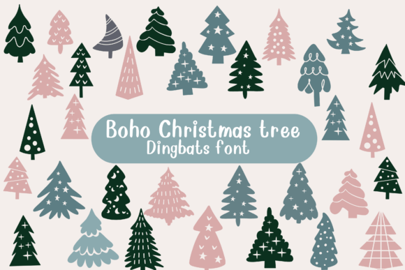 Boho Christmas Tree Font - Featured Image