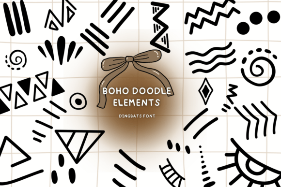 Boho Doodle Elements Font - Featured Image