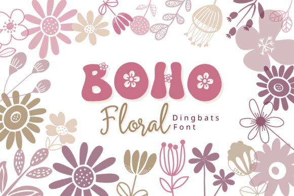 Boho Floral Font - Featured Image