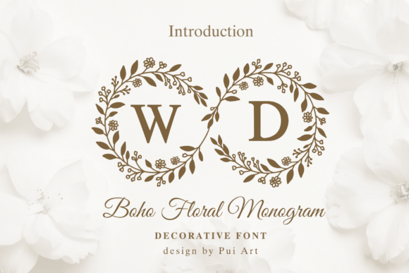 Boho Floral Monogram Font - Featured Image