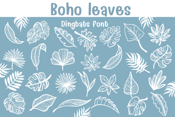 Boho Leaves Font - Featured Image
