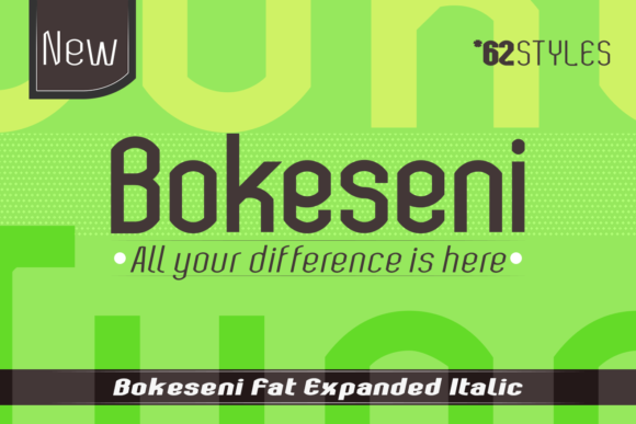 Bokeseni Expanded Fat Italic Font - Featured Image