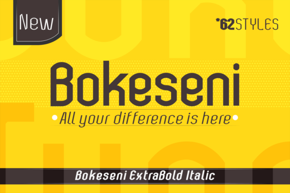 Bokeseni ExtraBold Italic Font - Featured Image