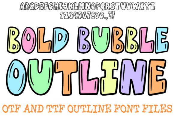 Bold Bubble Outline Font - Featured Image