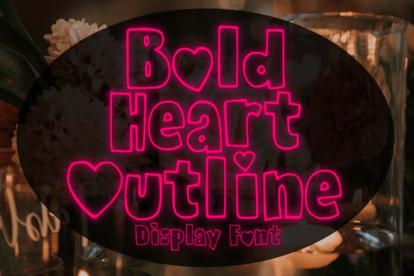 Bold Heart Outline Font - Featured Image
