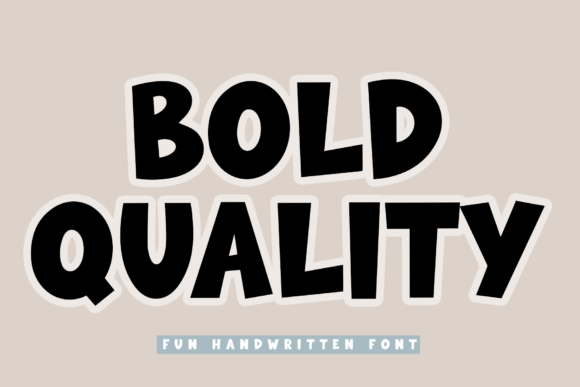 Bold Quality Font - Featured Image