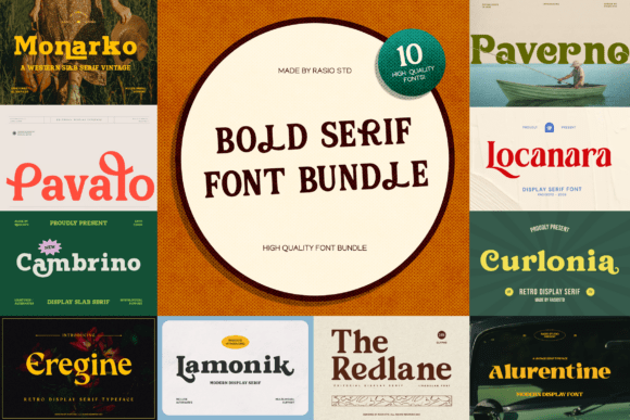 Bold Serif Bundle Font - Featured Image