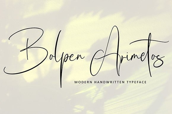 Bolpen Arimetos Font - Featured Image