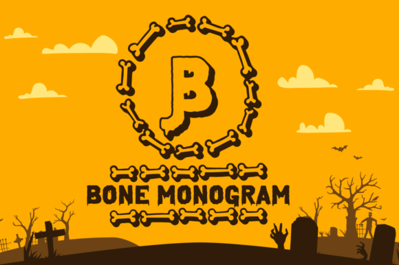 Bone Halloween Monogram Font - Featured Image