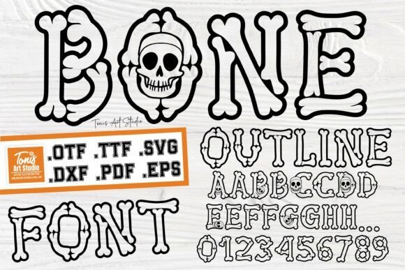 Bone Outline Font - Featured Image