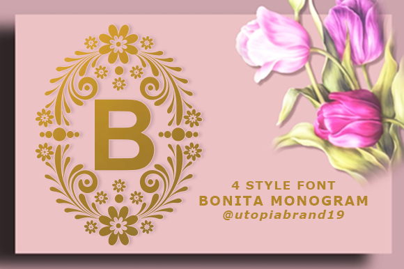 Bonita Monogram Font - Featured Image