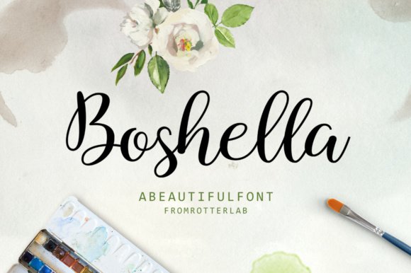 Boshella Script Font - Featured Image