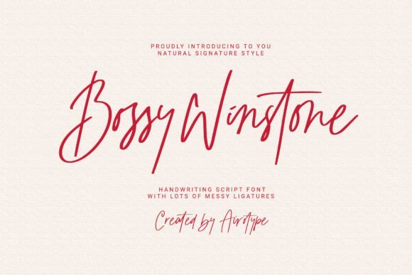 Bossy Winstone Font - Featured Image