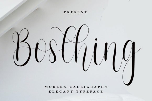 Bosthing Font - Featured Image