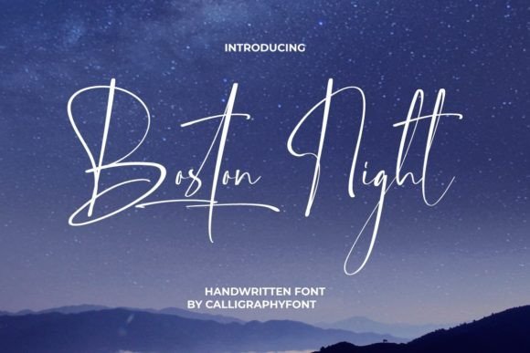 Boston Night Font - Featured Image