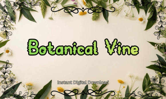 Botanical Vine Font - Featured Image