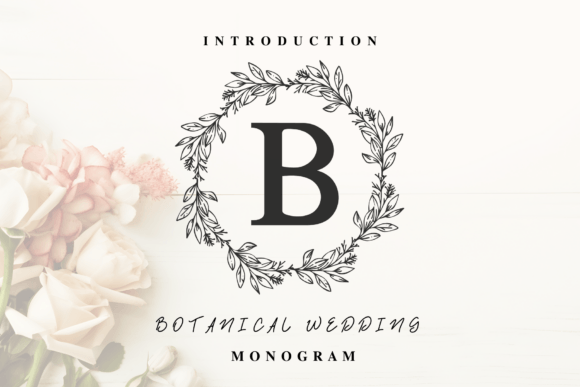 Botanical Wedding Monogram Font - Featured Image