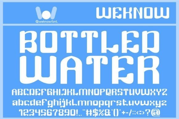 Bottled Water Font - Featured Image