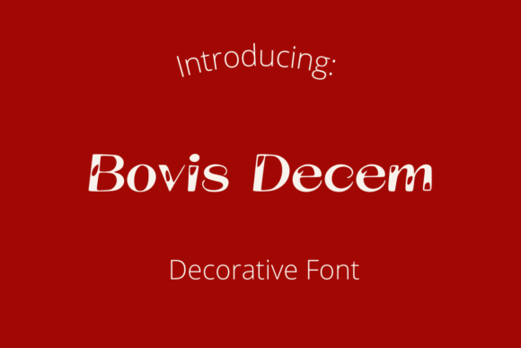 Bovis Decem Font - Featured Image