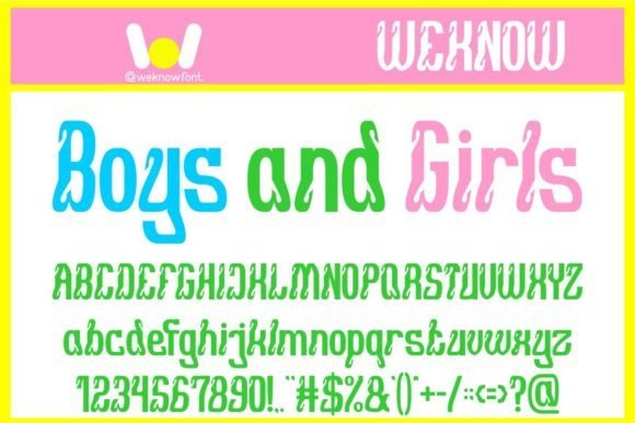 Boys and Girls Font - Featured Image