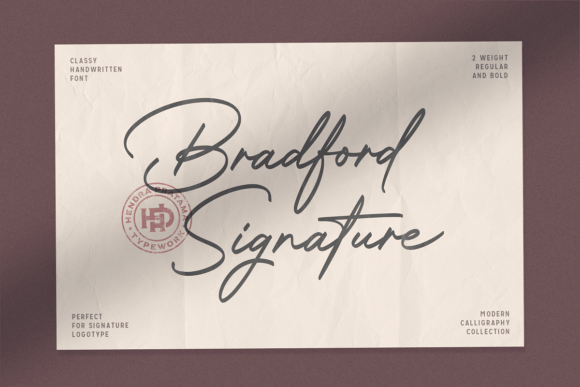 Bradford Signature Font - Featured Image
