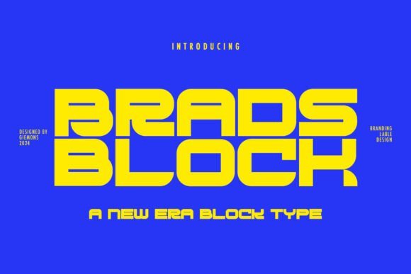 Brads Block Font - Featured Image