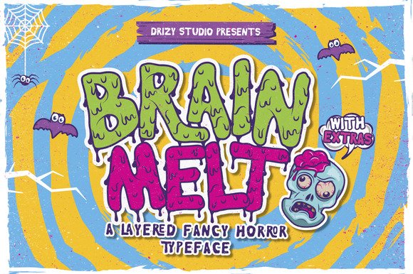 Brain Melt Font - Featured Image