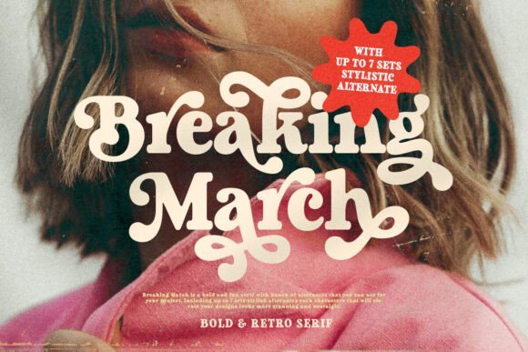 Breaking March Font - Featured Image