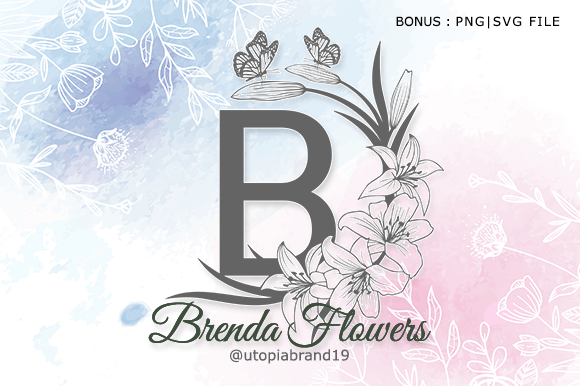 Brenda Flowers Monogram Font - Featured Image