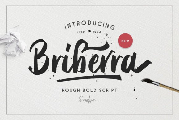 Briberra Script Font - Featured Image