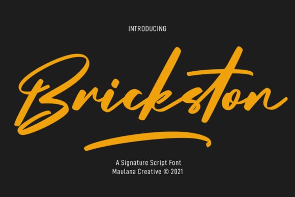 Brickston Script Font - Featured Image