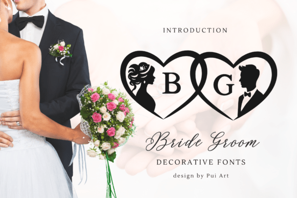 Bride Groom Monogram Font - Featured Image