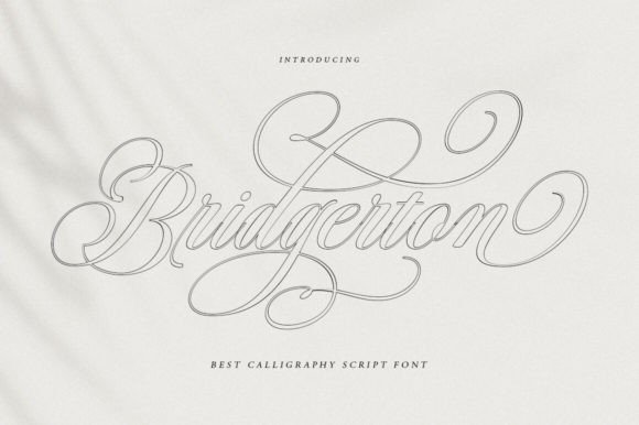 Bridgerton Outline Font - Featured Image