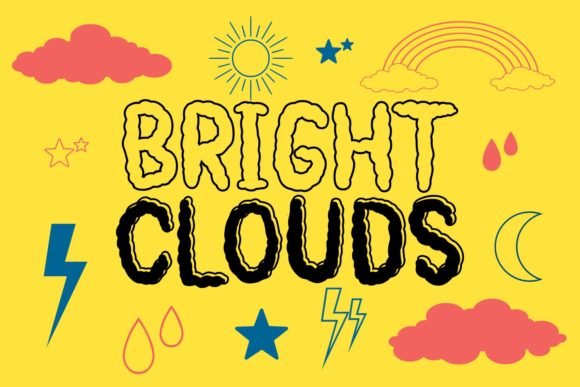 Bright Clouds Font - Featured Image