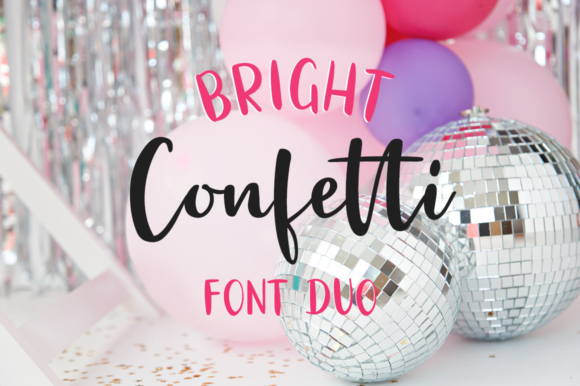 Bright Confetti Font - Featured Image