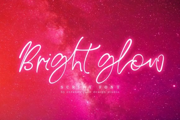 Bright Glow Font - Featured Image