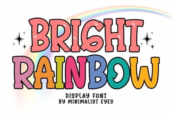 Bright Rainbow Font - Featured Image