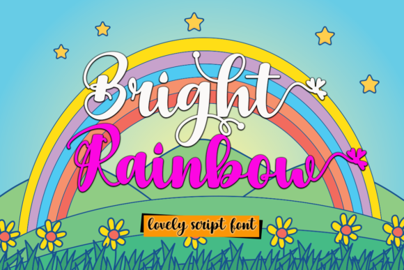 Bright Rainbow Font - Featured Image