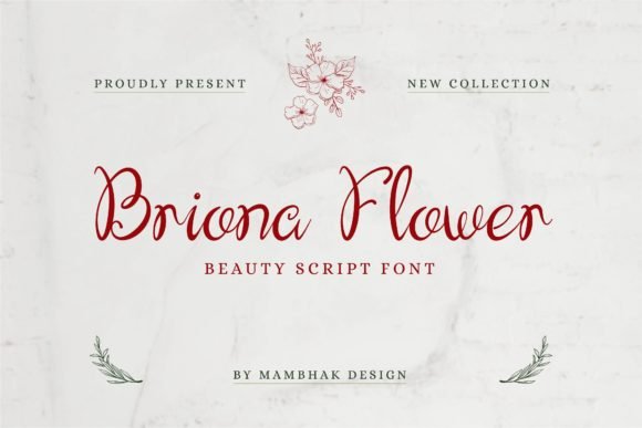 Briona Flower Font - Featured Image