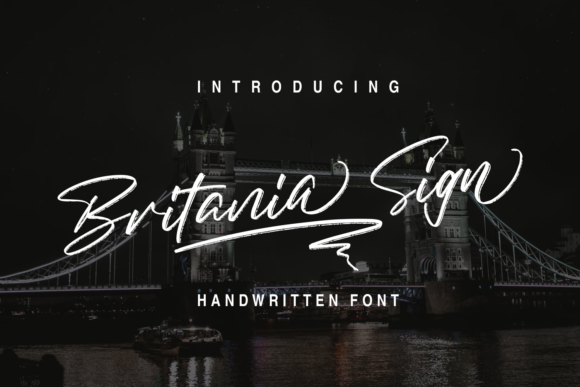 Britania Sign Font - Featured Image